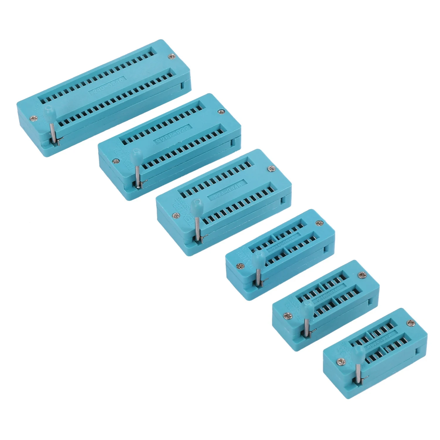AED7-6PC Universal 14/16/18/24/28/40 Pin IC Test Universal ZIF Socket Hot Home Improvement