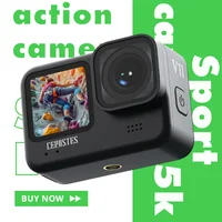 Cámara de acción 5K compatible con Wi-Fi y control remoto inalámbrico para cascos de motocicleta cámara deportiva cámara vlog para go pro cam 4K