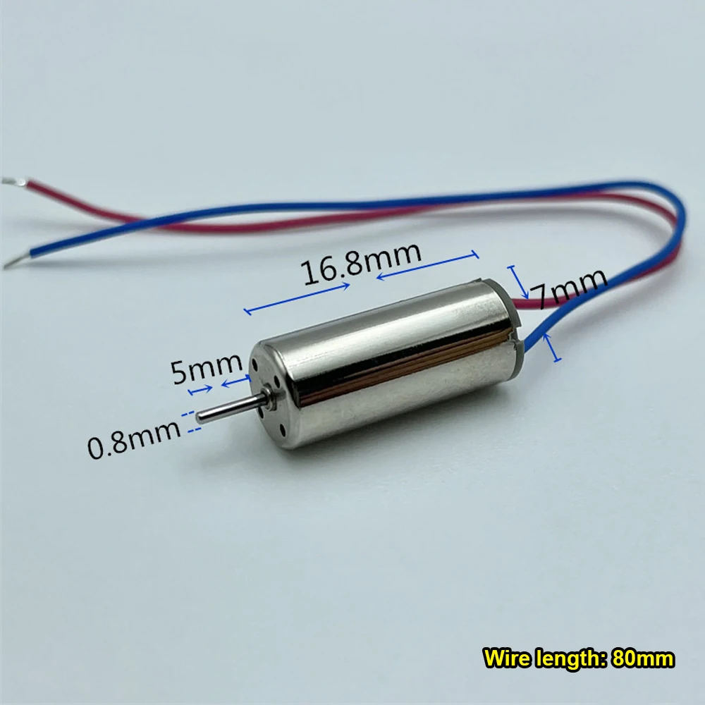 Mini 7mm * 16mm Motore Coreless DC 3.7V 52000RPM Ad Alta Velocità Micro 716 Motore RC Drone Motore Aereo Telecomando Modello Quadcopter