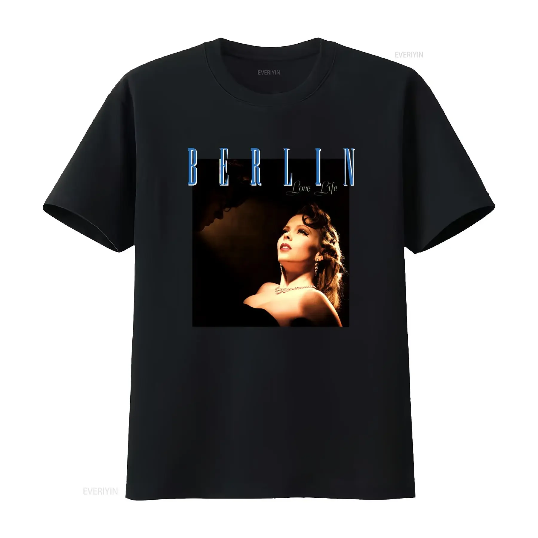 Camiseta Vintage Preta 1984 Berlin Love Life Tour Concert Tamanho S M Anos 80 New Wave Pop Synthpop Rock Band Lavada