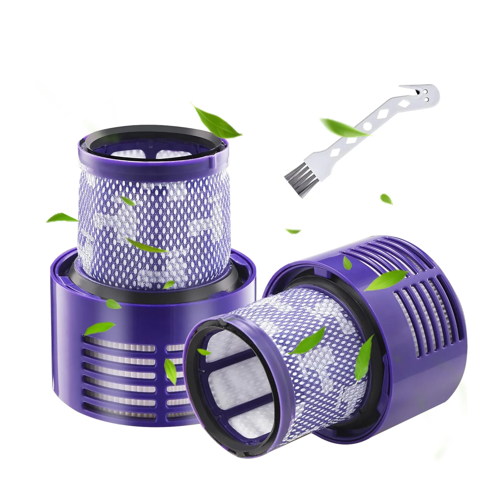 

2 Pack Filter + Cleaning Brush for Dyson V10 SV12 Cordless Vacuum HEPA Filter Replacement