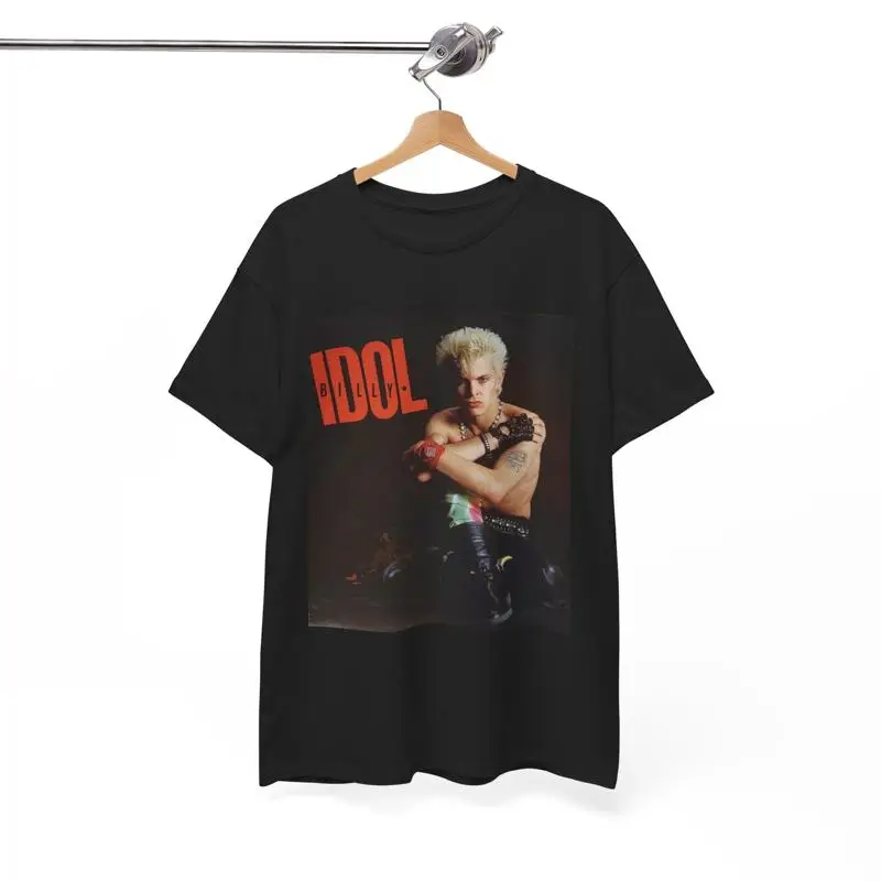 Billy Idol Tshirt Retro Rebel Yell Rock Star New!! Unisex Heavy Cotton Tee