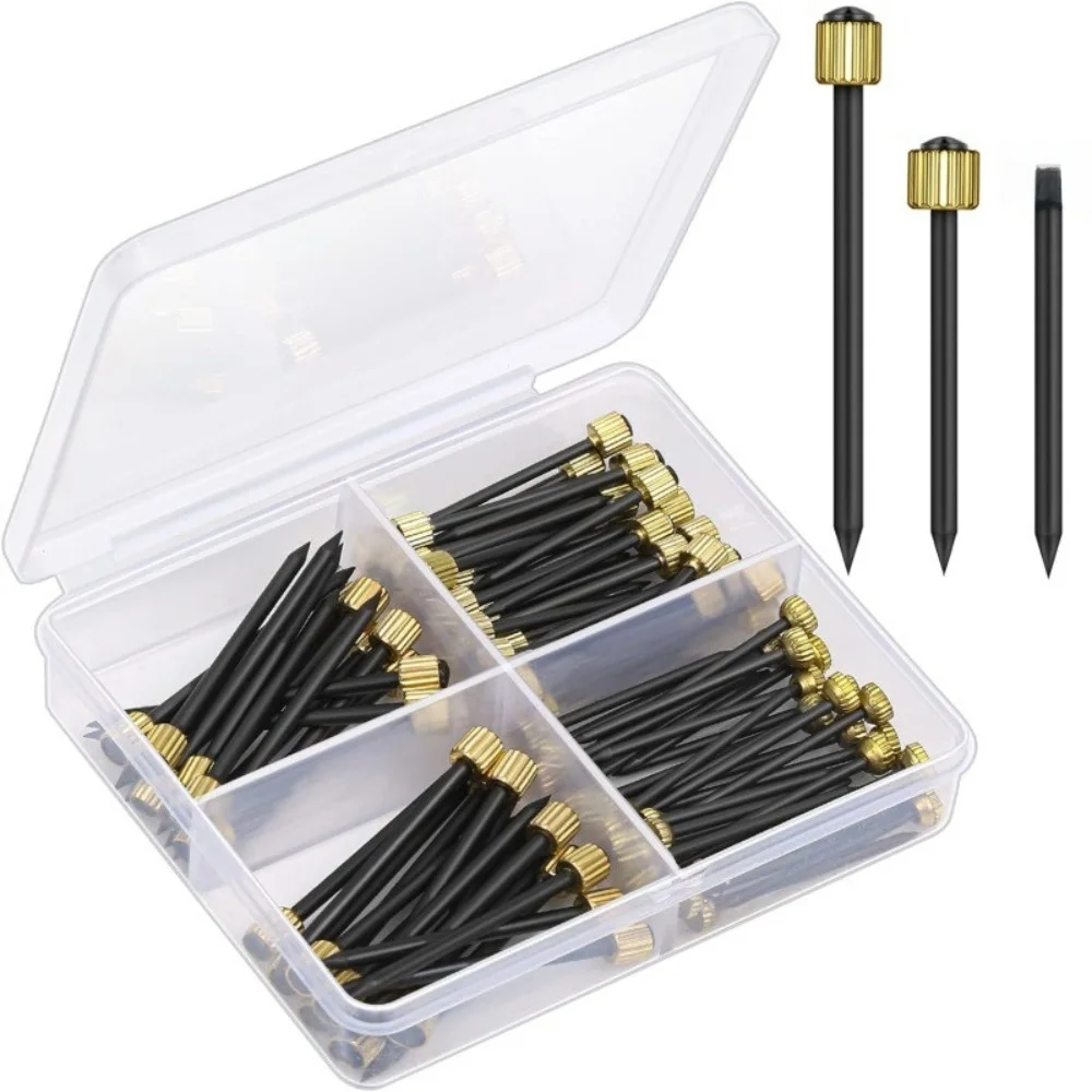 75/90/120pcs 3 Sizes Picture Hanging Nails Damage Free Stable Hooks Picture Hanging Kit Brass Head Photo Hook Hangers