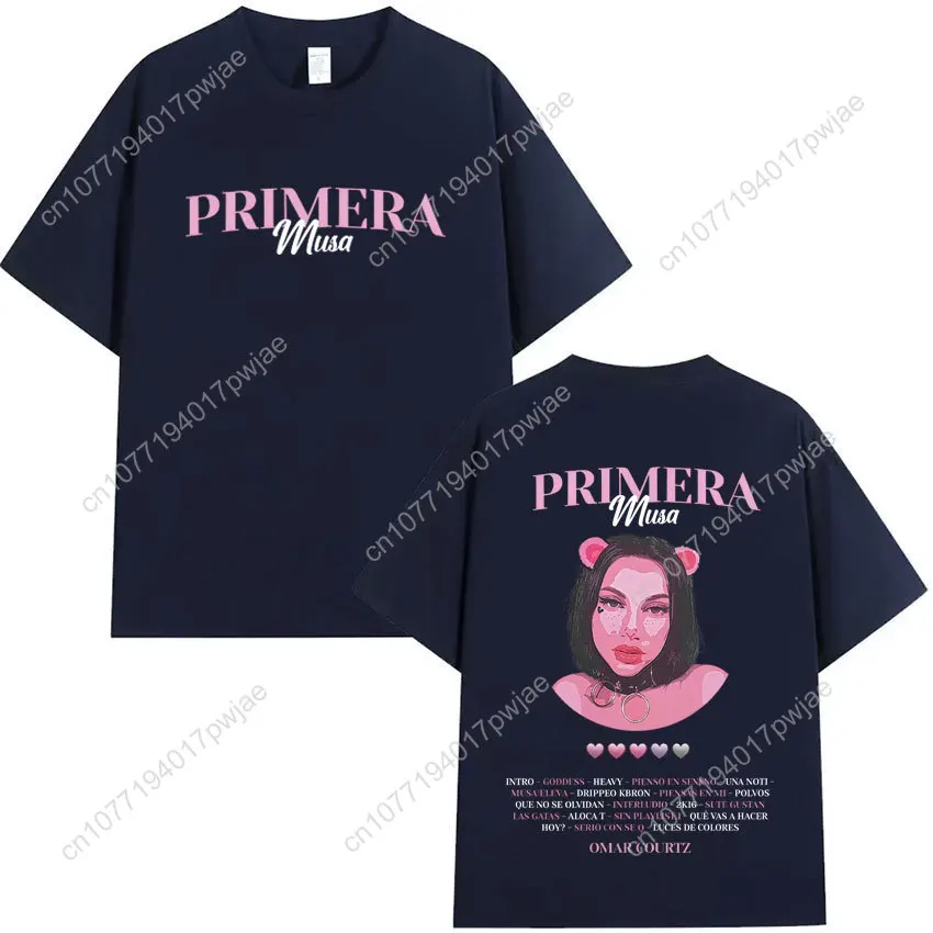 Trendy Rapper Omar Courtz Primera Musa Harajuku Graphic High Quality Tshirts Mens Casual Tee Shirt Hip Hop Oversized Cotton Tops