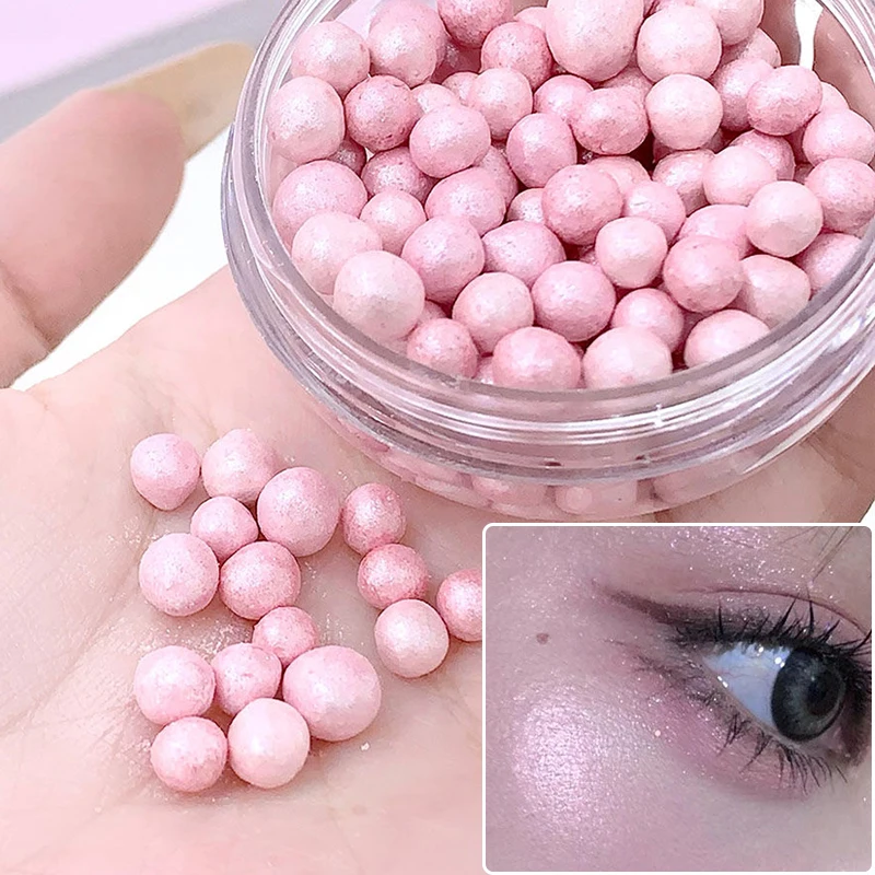 Highlight Pearl Blush Ball Sweet Natural Face Blusher Waterproof Brighten Contour Cosmetic 3D Face Shimmer Contouring Makeup