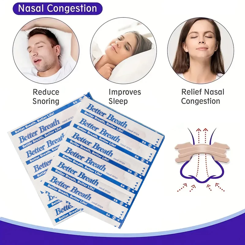 100/300Pcs Anti Snore Strips Easier Better Breathe 66*19 55*16 mm Nasal Strips Strips Patch Snoring Labe Nose Patches