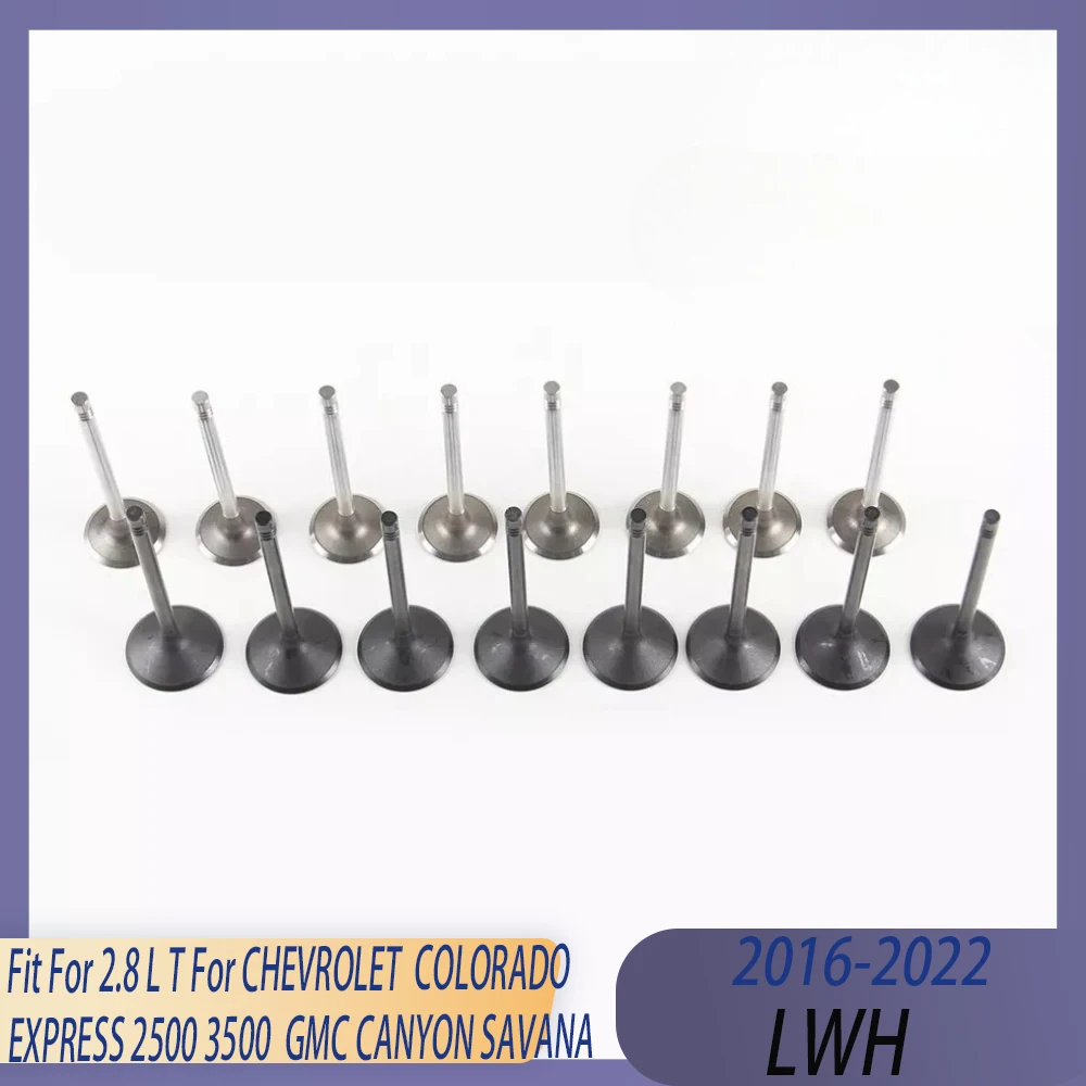 

16pcs Engine Intake & Exhaust Valve Set Fit 2.8 L T Diesel LWH 17-22 For CHEVROLET COLORADO EXPRESS 2500 3500 GMC CANYON SAVANA