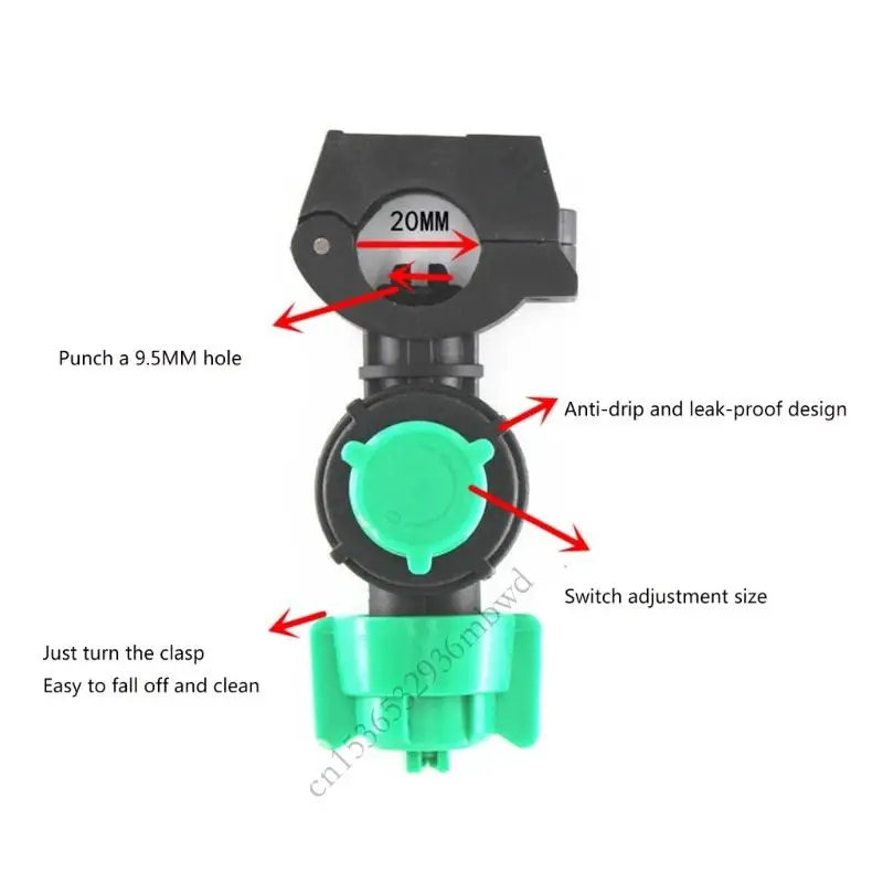 حزمة K43D من 10 خيط خارجي قابل للتعديل فوهات مروحة مروحة الشكل المضاد للتنقيط مناسبة للمعدات الزراعية الكهربائية #2