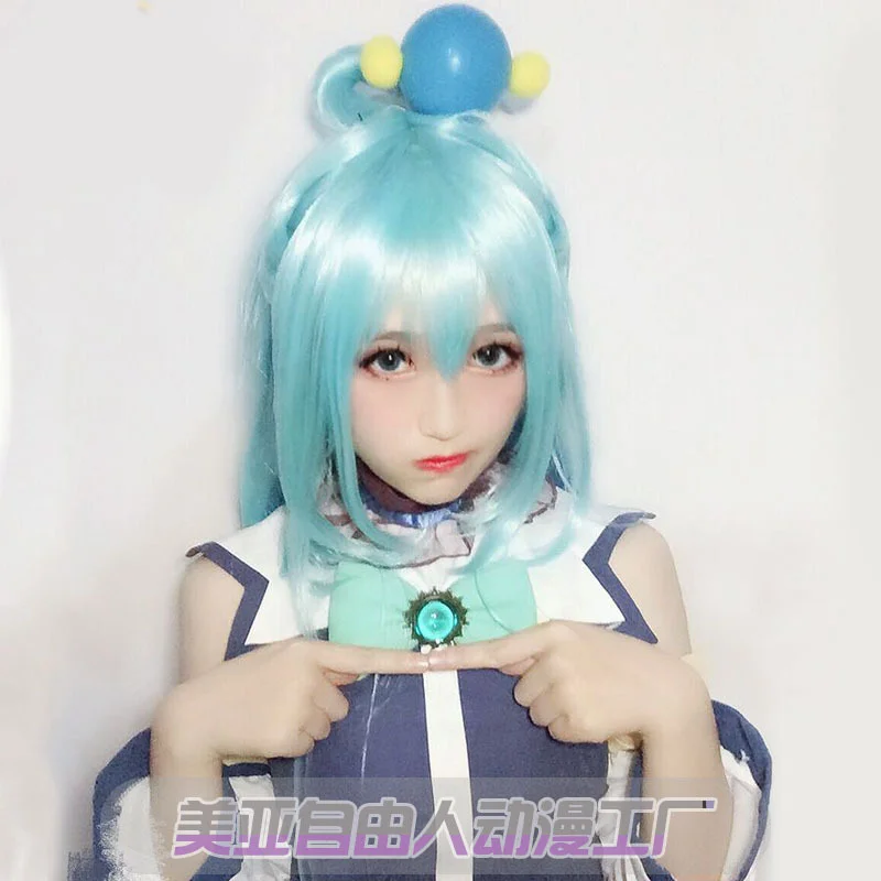 

KonoSuba God's Blessing on This Wonderful World ! KonoSuba Aqua Cosplay Wigs Blue Long Straight Synthetic Hair Adult Role Play