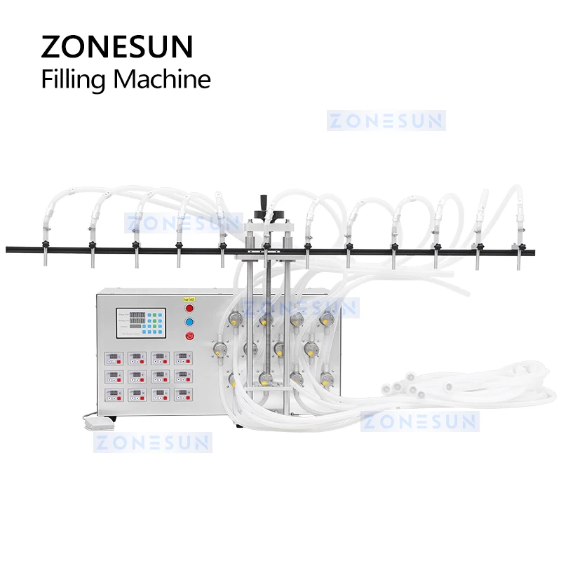 ZONESUN شبه التلقائي ملء آلة المشروبات السائل المغناطيسي مضخة حشو المياه التعبئة 12L/دقيقة MZS-MPYT12P