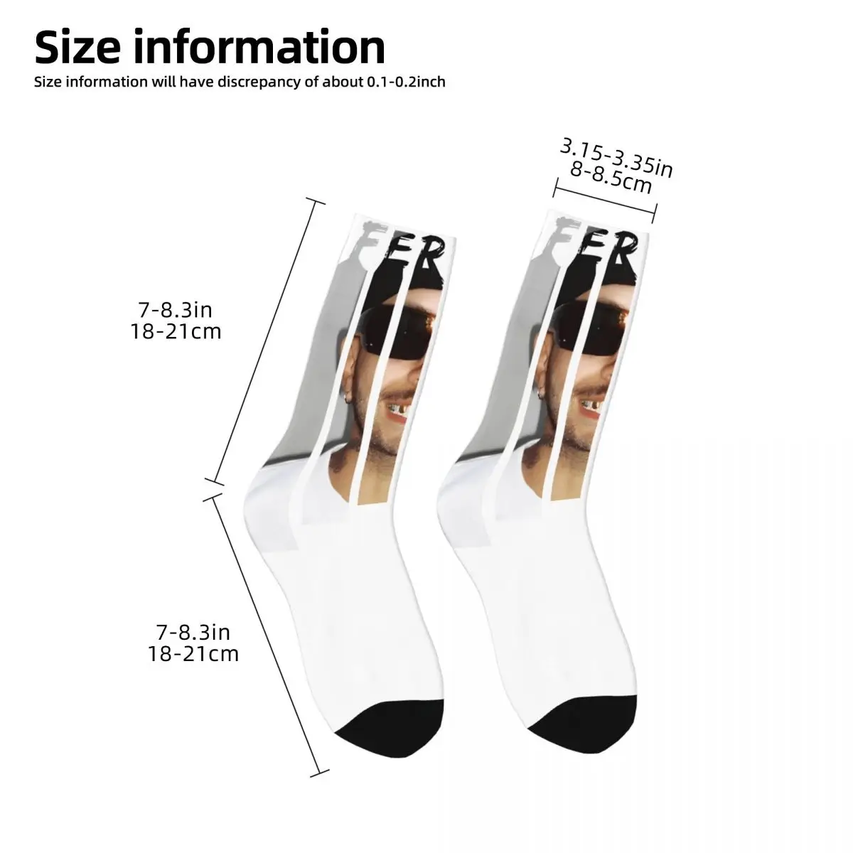 Funny Women Men Cool Feid Ferxxo Hip Hop Rapper Design Socks Merch Cozy Socks Warm Best Gifts