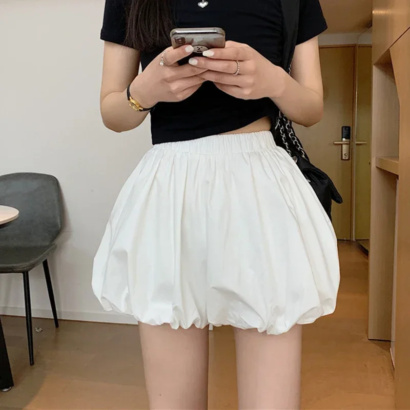 2024 High Waist Women Lantern Shorts Summer Fashion Street Wear Casual Sports Shorts Korean All Match Female Loose Shorts