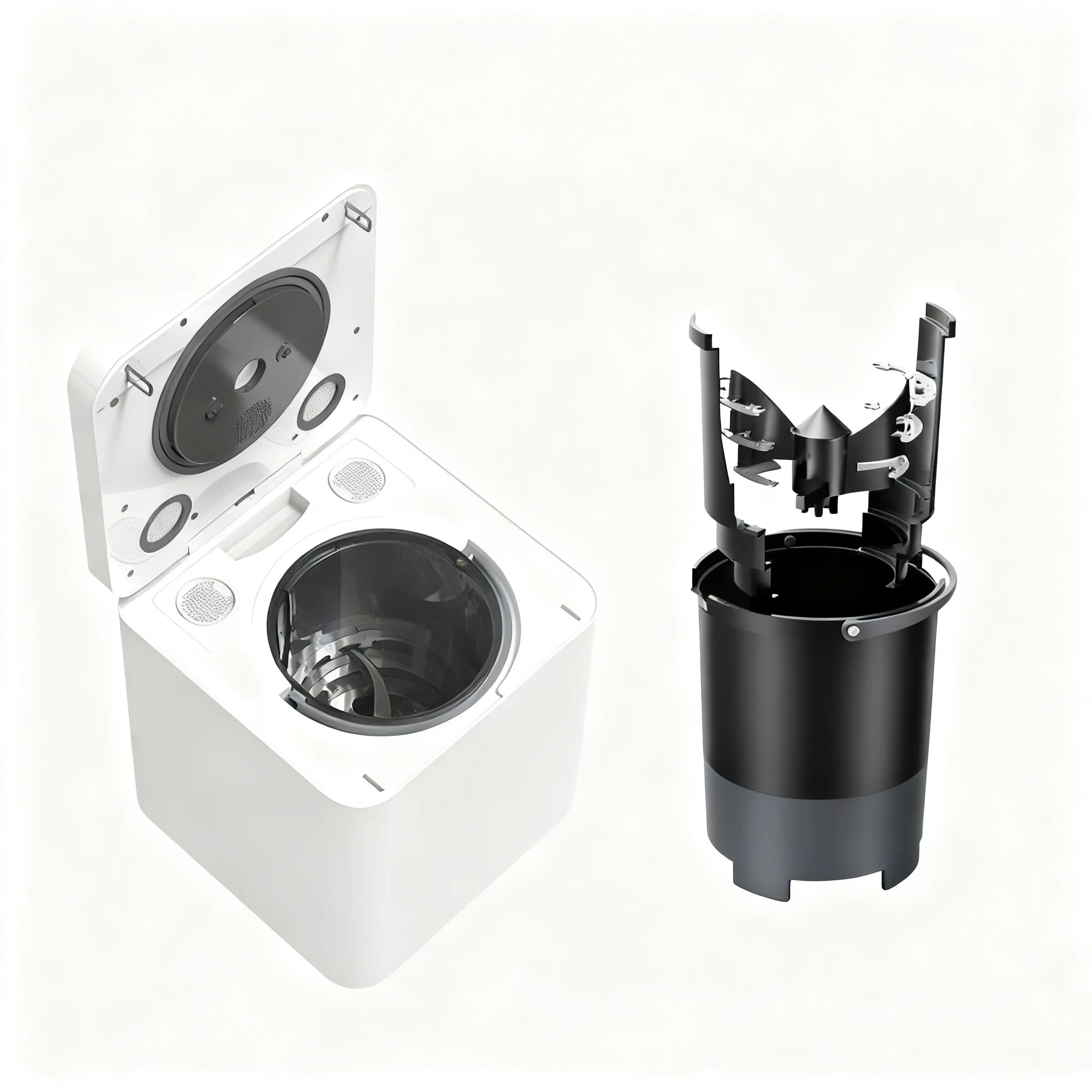 Electric Kitchen Composter Food Waste Disposer with Batch Feeding for Home Use