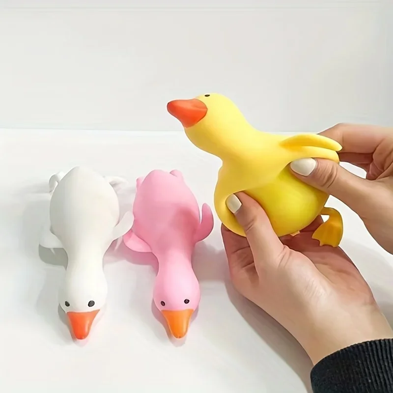 Funny Cute Stretchy Soft Duck Squishy Toys Squeeze Stress Relief Toys Squishy Fidget Toys Party Favors Kids Birthday Gift