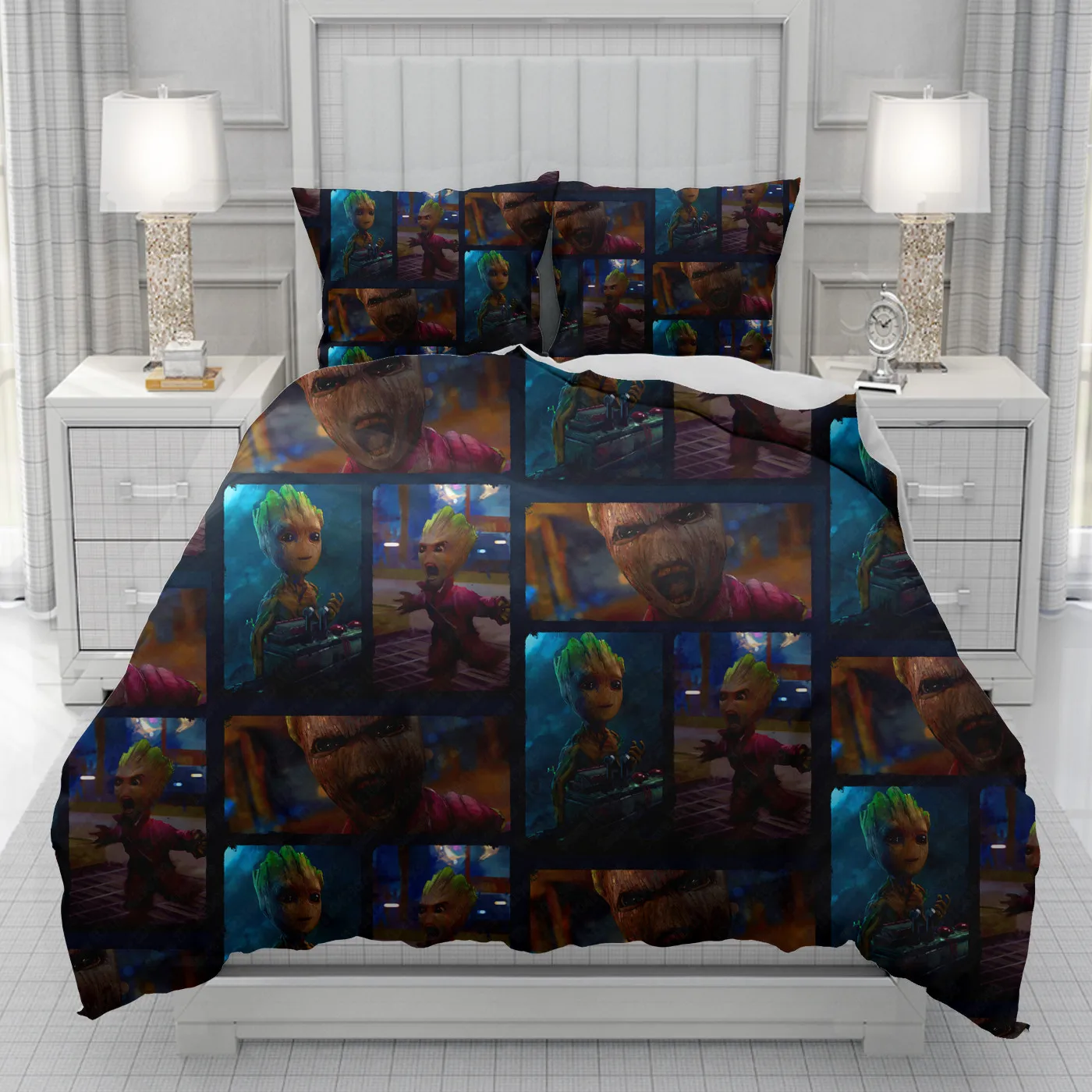 Groot Baby superheroes Duvet Cover men women/Children KID Printing Disney cartoon Bedding Set Comforter Bed dropshipping