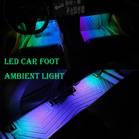 72/48/36 LED RGB Car Foot Ambient Light with USB Cigarette Automotive Interior Lights Strip Decoration Bar Remote/Voice Control