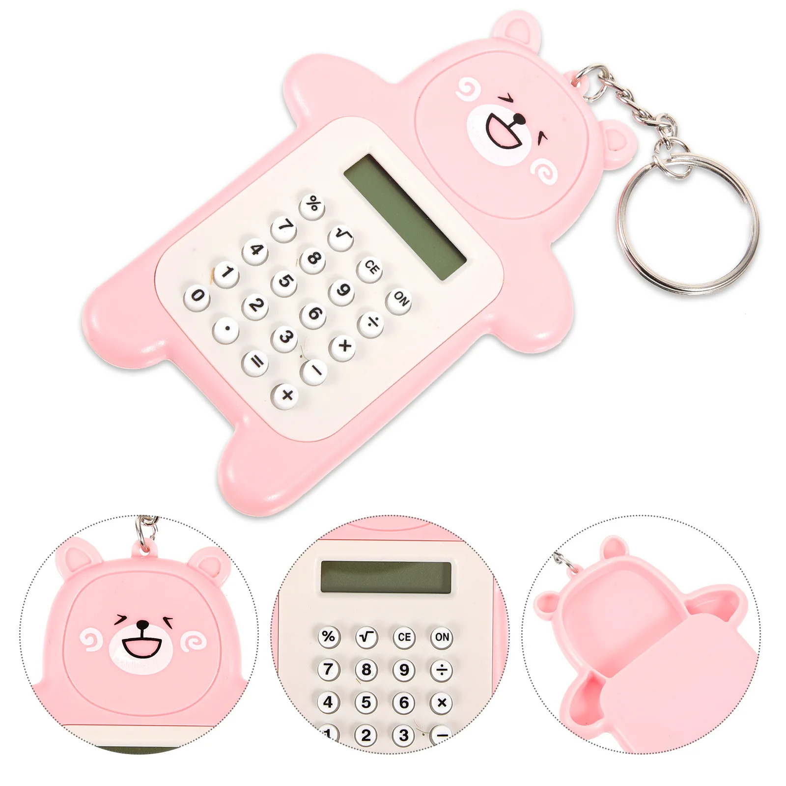 لطيف الكرتون آلة حاسبة المفاتيح البسيطة المحمولة دائم حقيبة مدرسية قلادة الأساسية آلة حاسبة هدية الطالب الآلات الحاسبة #5