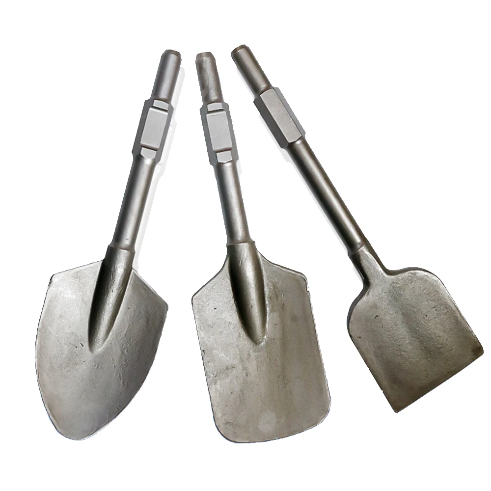 1PC 65A Electric Chisel With Hexagonal Handle Alloy Widened Shovel Head Large/Peach heart/Flat Mouth Concrete Chisel