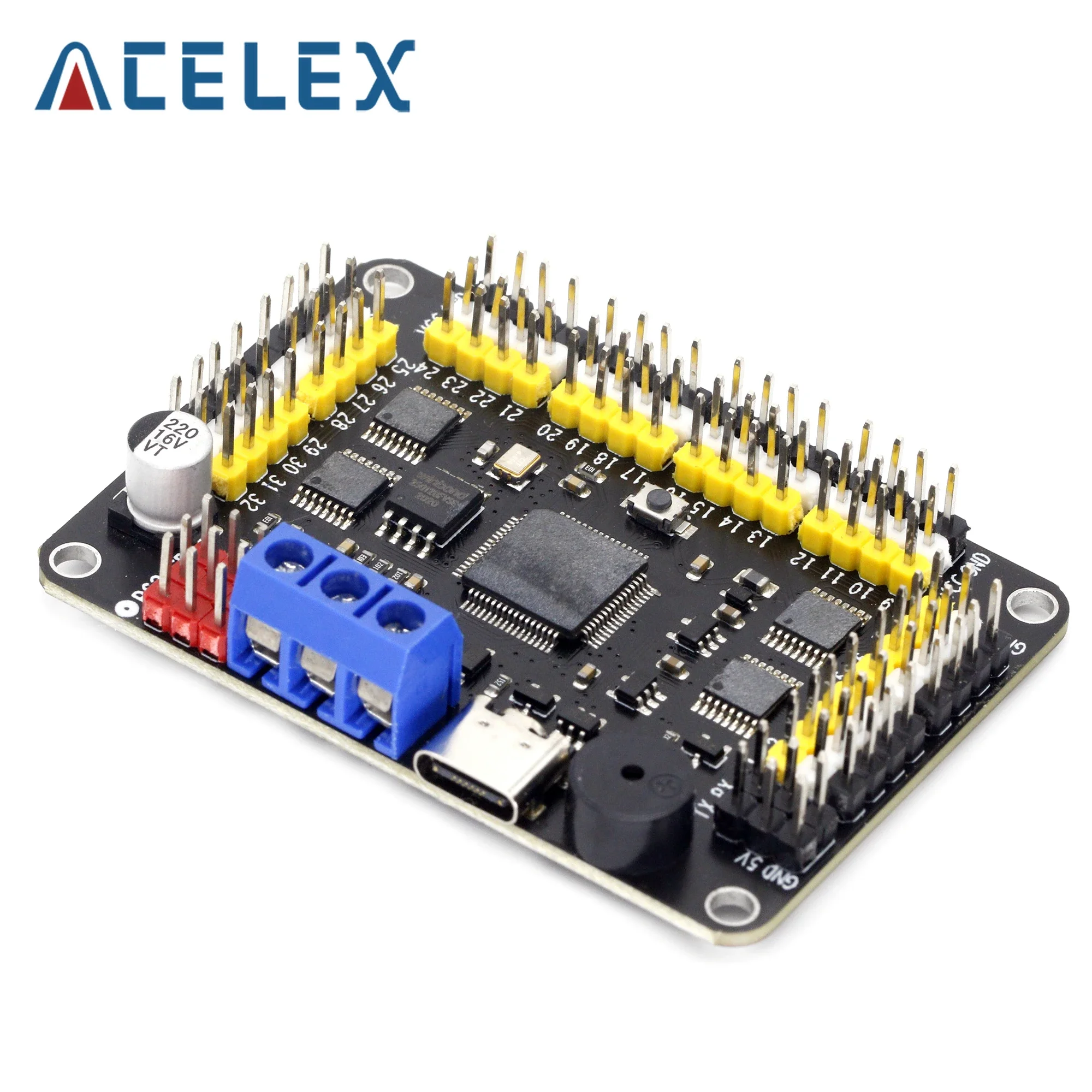 New Version 32 Channel Robot Servo Control Board Servo Motor Controller PS-2 Wireless Control USB/UART Connection Mode