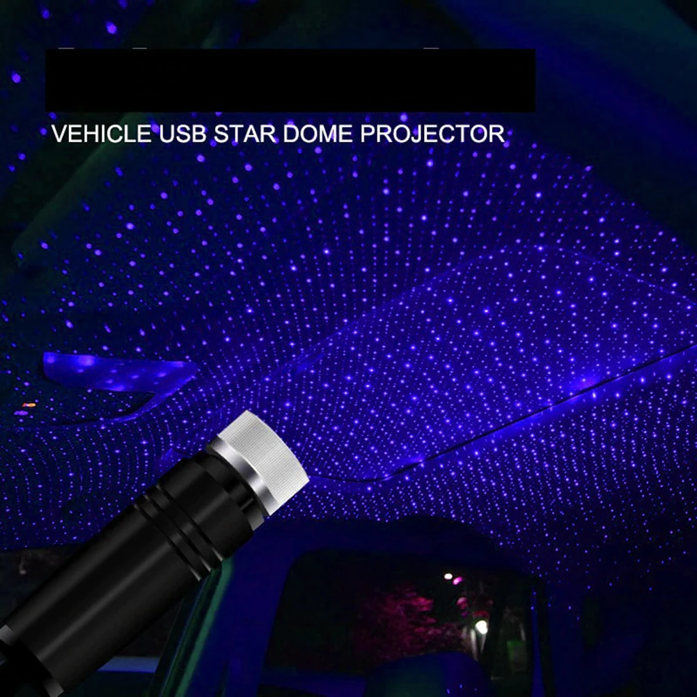 Car Roof Star Light Starry LED USB Adjustable Laser Atmosphere Projector Lamp Auto Decoration Night Home Decor Galaxy Lights