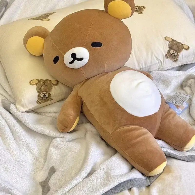 35/50cm Big Sleepy Rilakkuma Soft Plush Toy Cute Stuffed Bear Doll Anime Birthday Gift For Girls Kids Companion Doll Anime Fans - view 5