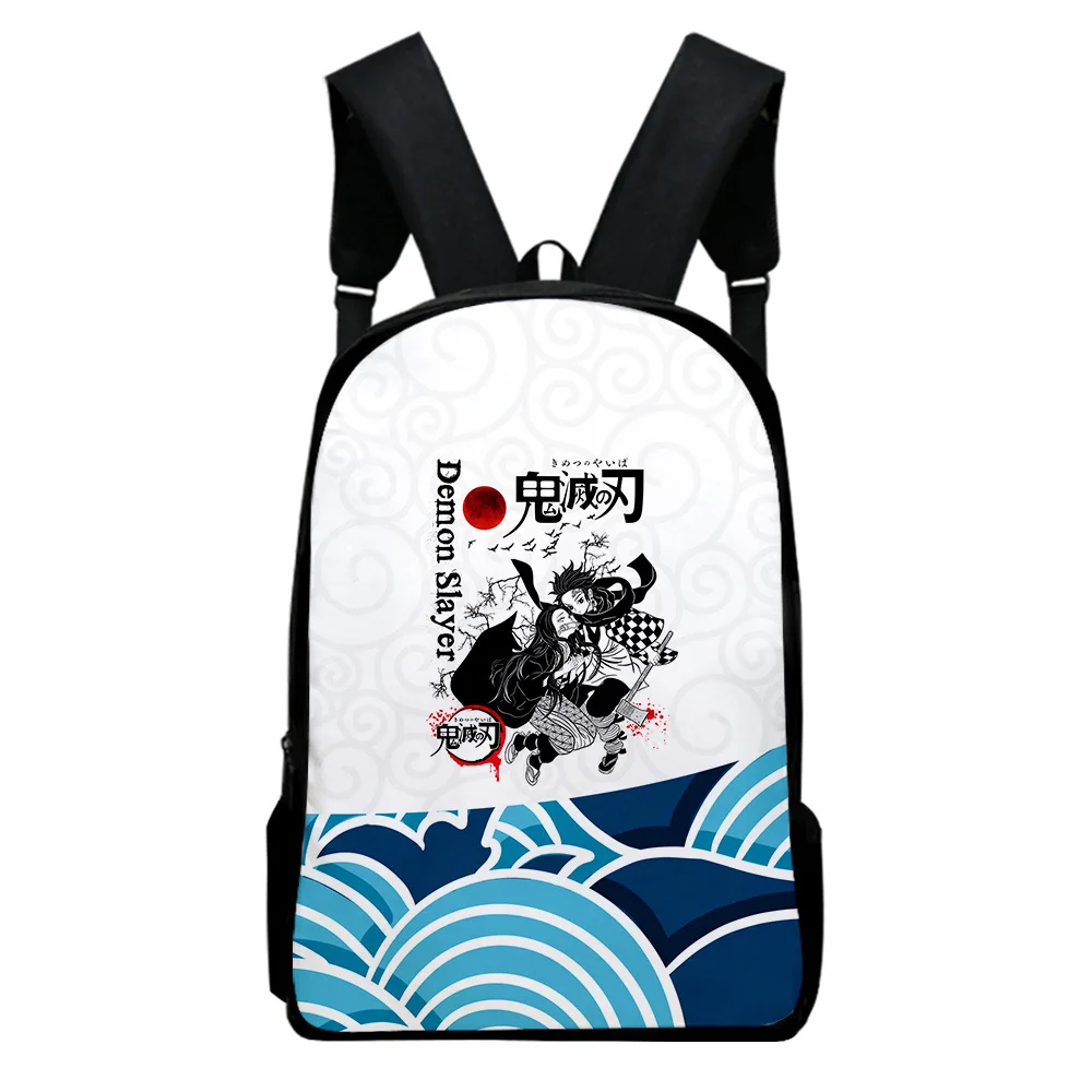 Japan Anime Demon Slayer Boys Backpack Girls Oxford Waterproof Laptop Backpack Women Men Casual Outdoor Casual Travel Backpack