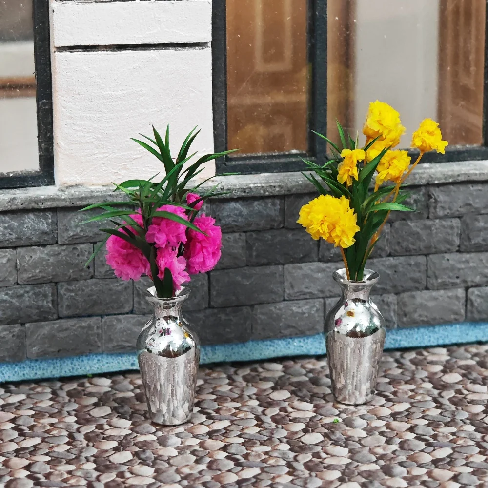 Height 16mm Artificial Grass Tufts Miniature Bushes Plant Cluster For Diy Model Sand Table Scene Garden Decoration Material