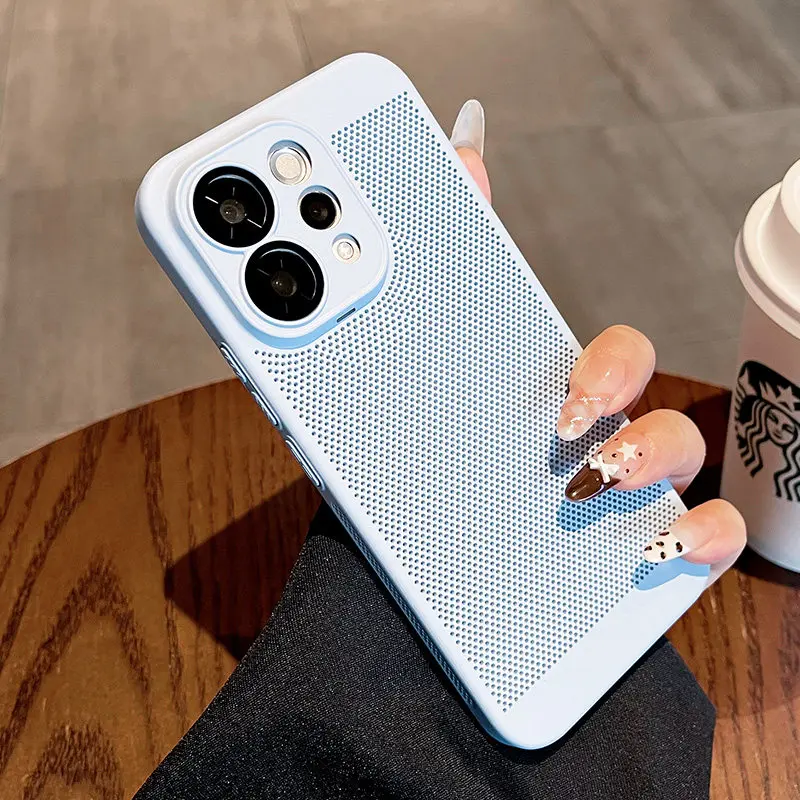 Capa para VIVO V70 S50, capa de PC com dissipação de calor colorida e amigável à pele, sensação de gelo, para Vivo V70 S50 Bumper Funda