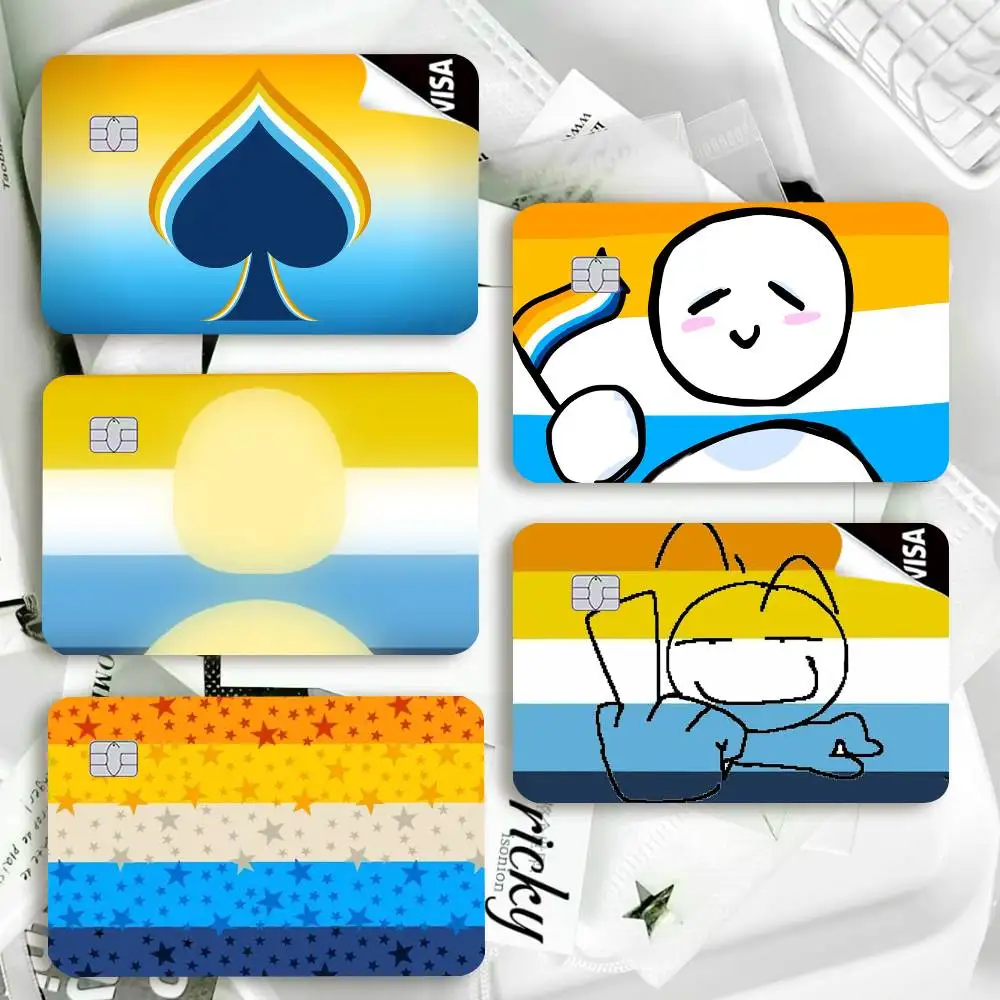 A-Aroace  Waterproof Film Skin Cover Credit Card Stickers Debit Front Bank Bus Pass
