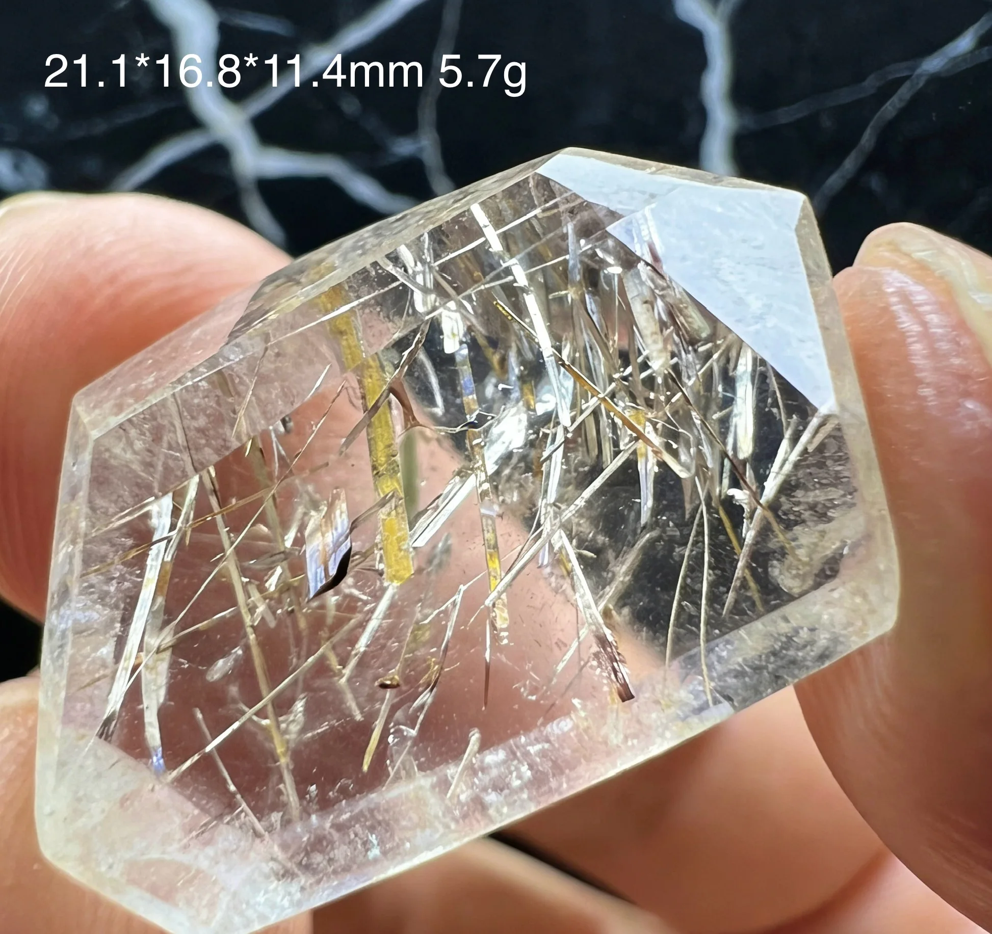 

Natural crystal, titanium crystal, glue flower, green ghost, mineral raw stone crystal specimen for appreciation, collection and