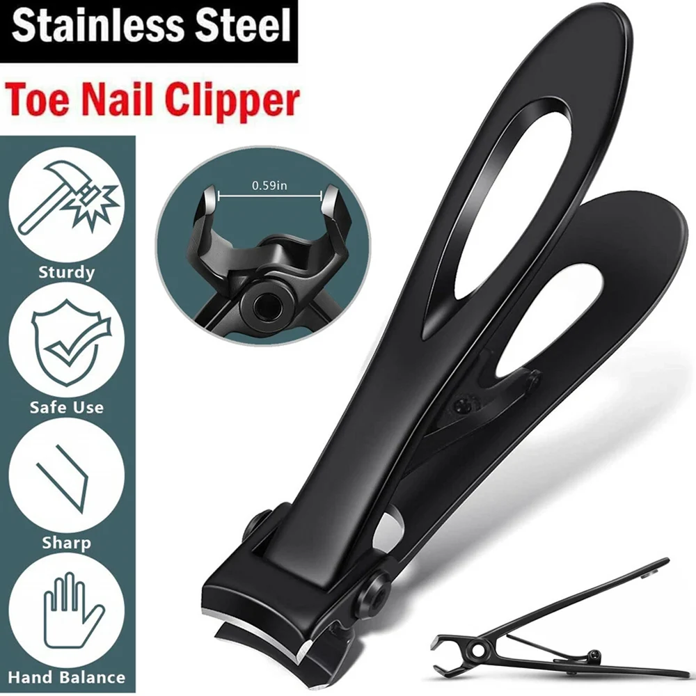 

Quality Oversized Stainless Steel Nail Clippers Cutter Trimmer Manicure Scissors Thick Hard Toenail Fingernail Pedicure Tools