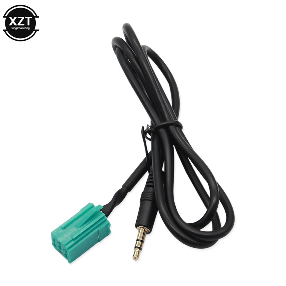 Car 3.5mm Aux Cable ISO 6 Pins Male Jack Audio Suit For Renault Espace Twingo Kangoo Radio Connector