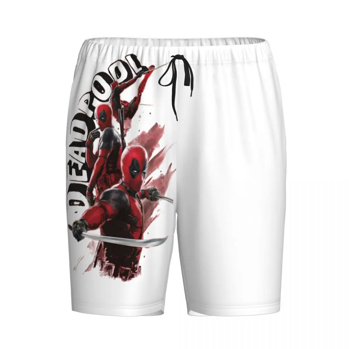 شورت بيجامة ديدبول مطبوع حسب الطلب للرجال ملابس نوم قيعان نوم قصيرة Pjs مع جيوب #4