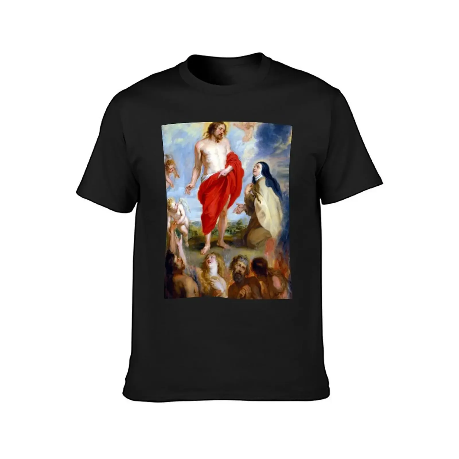 Peter Paul Rubens Saint Teresa ?vila Interceding T-Shirt summer top mens champion t shirts