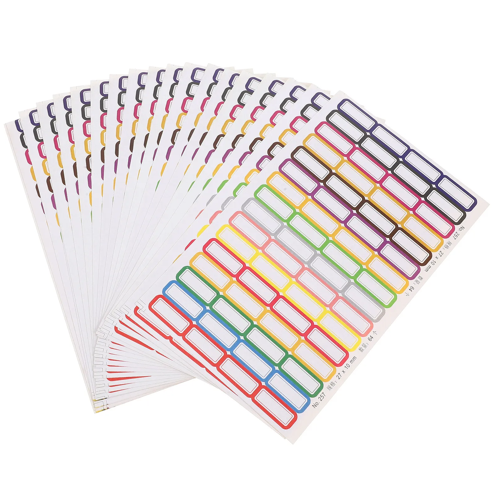 

20 Sheets Colorful Border Name Labels Waterproof Tear-Resistant Adhesive Stickers for Kids School Pencils Baby Bottles Fridge