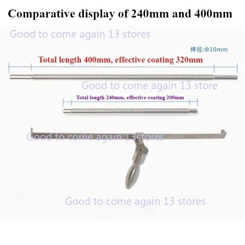 Length 400MM Extrusion Wet Film Applicator Wire Bar Coater Printing Ink Paint Scraper Coating Rod Color 0-600UM