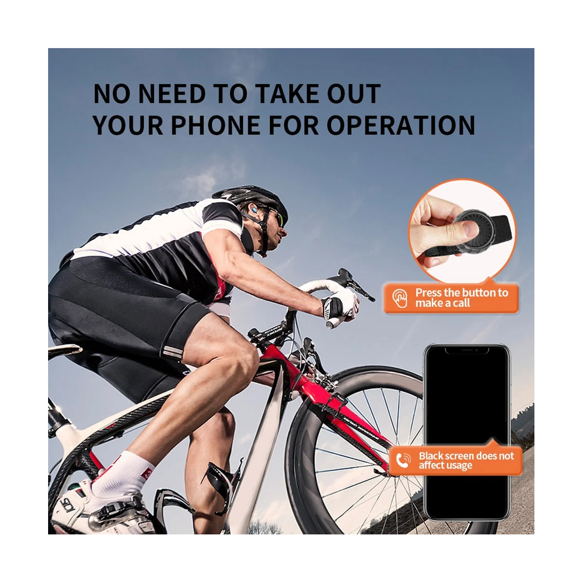 لاسلكي بلوتوث PTT لاسلكي تخاطب ، زر التحكم مع حزام قابل للتعديل ، Zello IOS أندرويد الهاتف الذكي