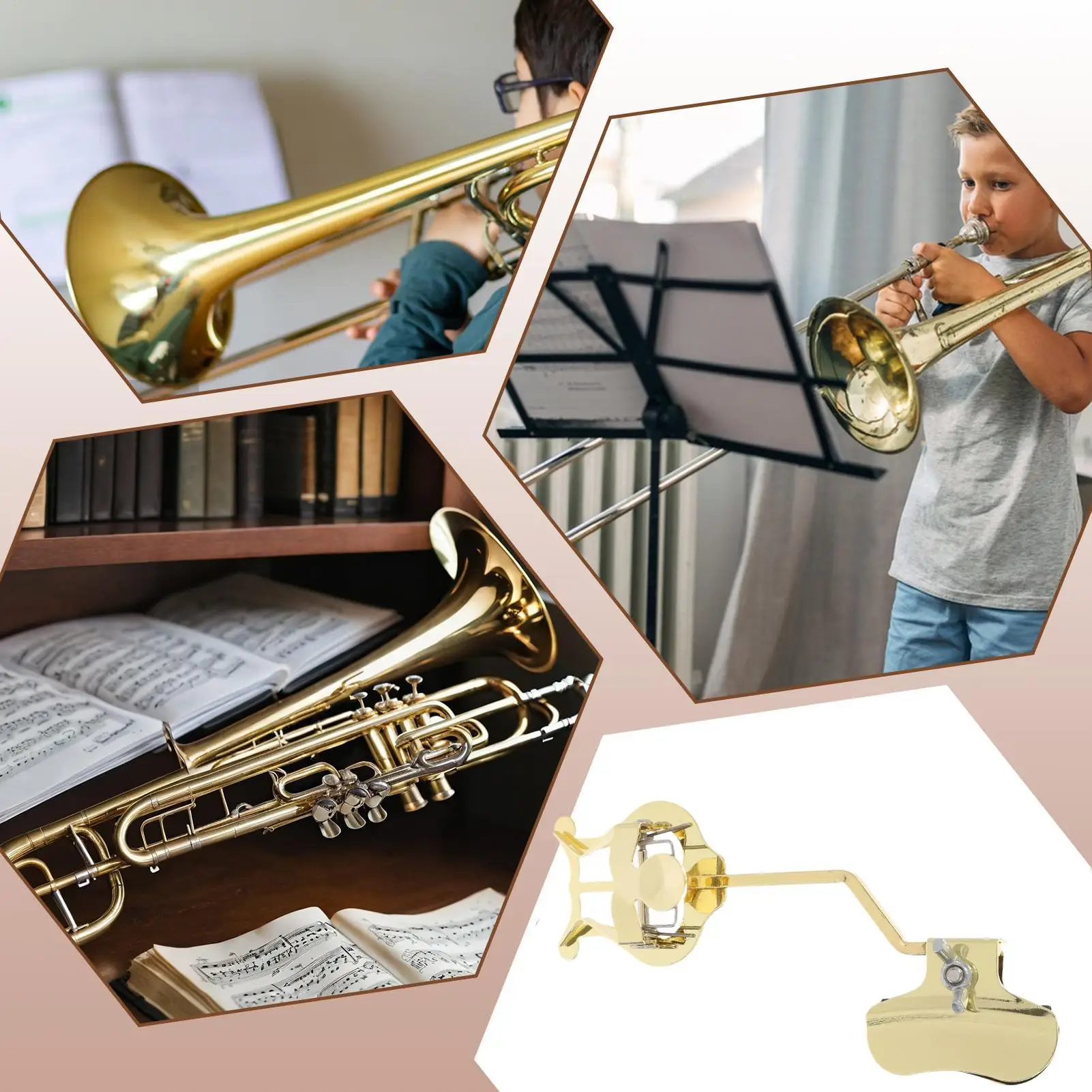 الترومبون قيثارة كليب الترومبون ورقة حامل الموسيقى لأداء الآلات الموسيقية اكسسوارات خفيفة الوزن للمراهقين بنين النساء