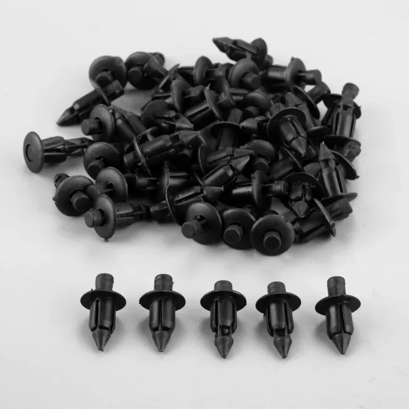 10/50Pcs 6mm Black Rivet Fairing Body Trim Panel Fastener Screw Clips For Honda ATV Motorcycle Accessories Auto Fastener & Clips image 2