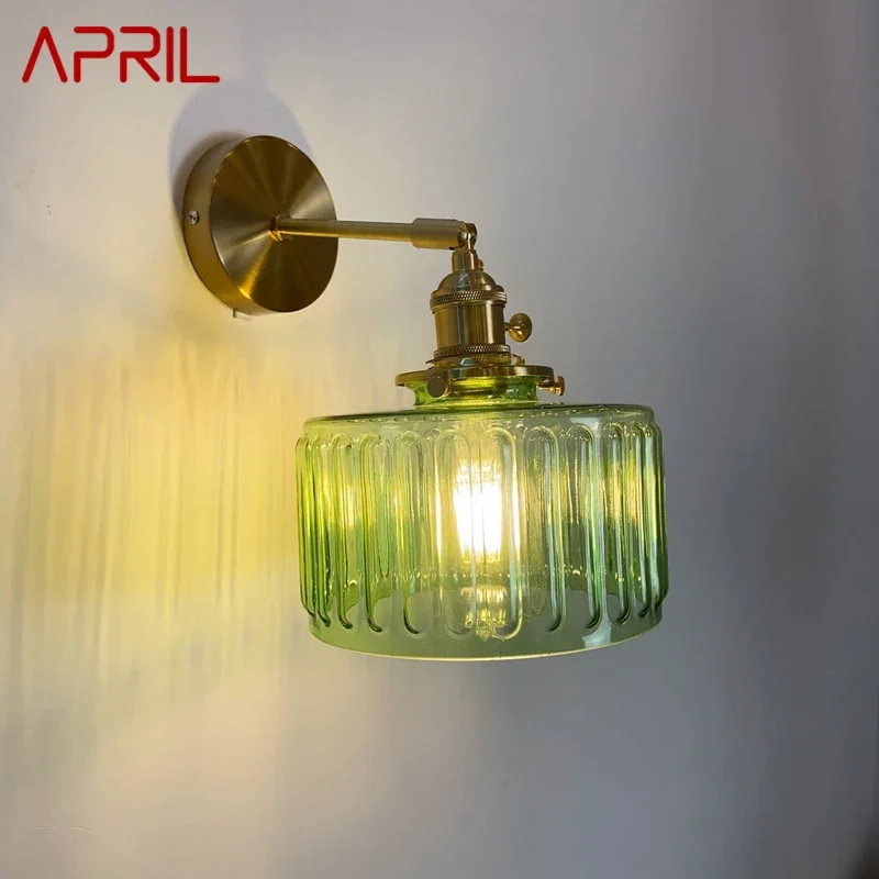 

APRIL Nordic Brass Wall Lamp Indoor Living Room Bedroom Bedside Lamp Modern Hotel Corridor Hallway Wall Lamp