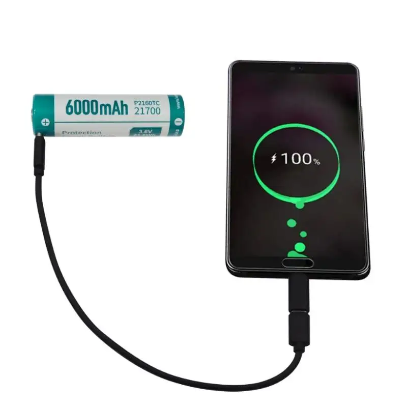 Keeppower P2160TC TYPE-C USB 6000mAh 21700 Battery Lithium Ion Batteries - Image 4