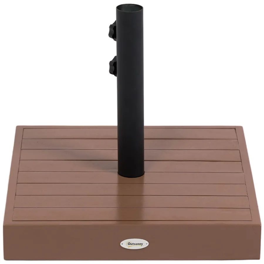 

Square Patio Umbrella Base 42 lbs Concrete Heavy Duty Umbrella Base with Holder for 1.25 1.5 Poles for Outdoor Lawn Poolside C