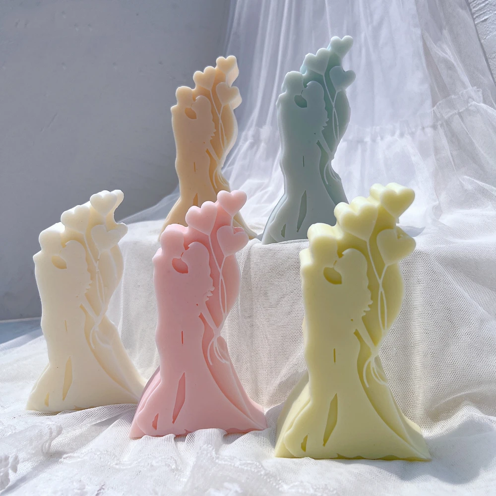 Couple Body Candle Mold Lover Silicone Mould Anniversary Presents Home Decor Wedding Engagement Soy Wax Mold Valentines Day Gift