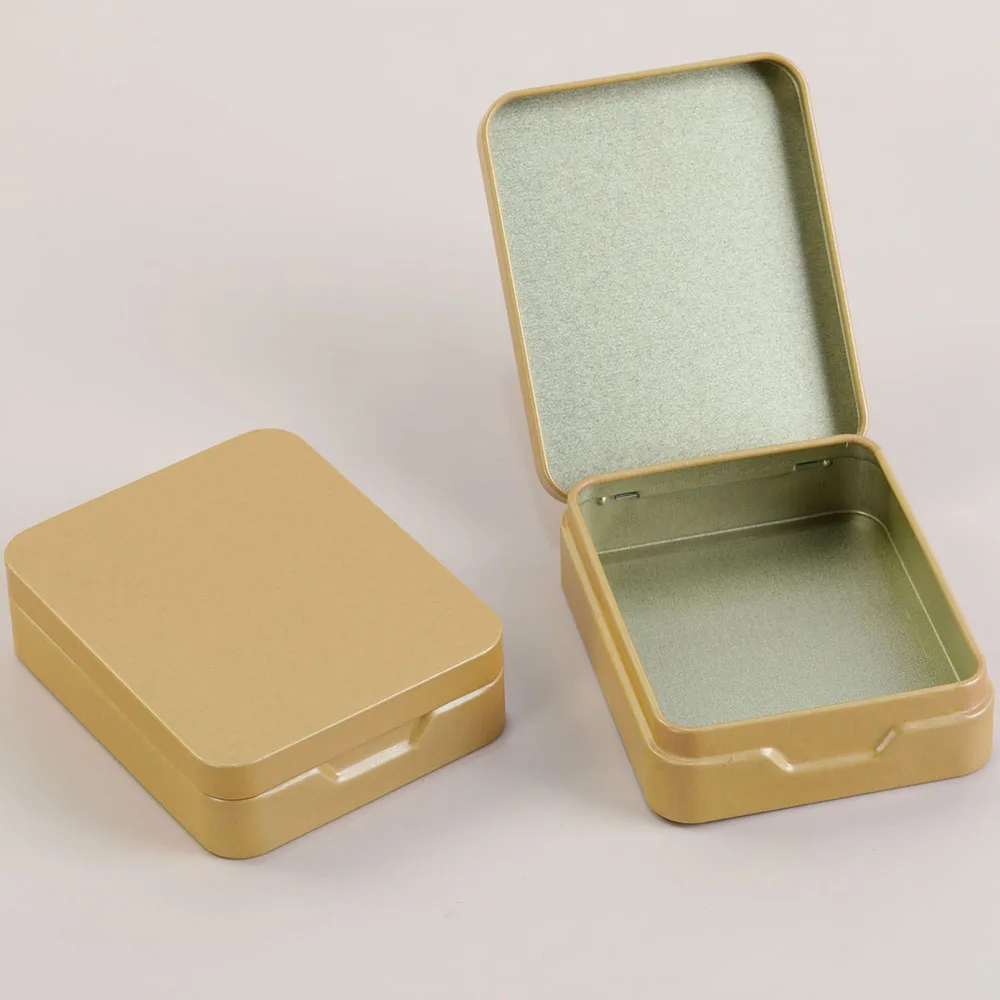 Portable Mini Metal Storage Box Jewelry Keys Coins White Tea Box Wedding Candy Storage Tin Can Organizer Gift