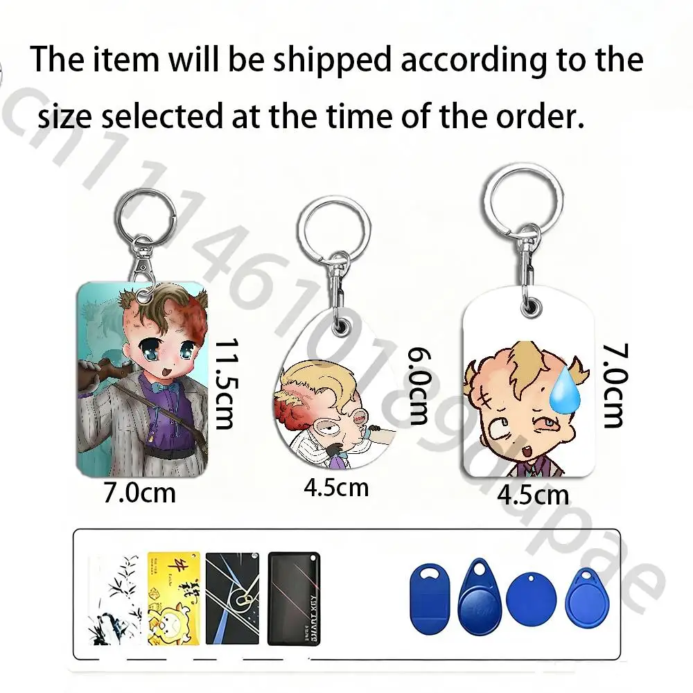 T-The Outlast Trials B-Barbi Protective Printed Leather Card Case Metal Keychain for Bank Credit Bus Subway ID Cards