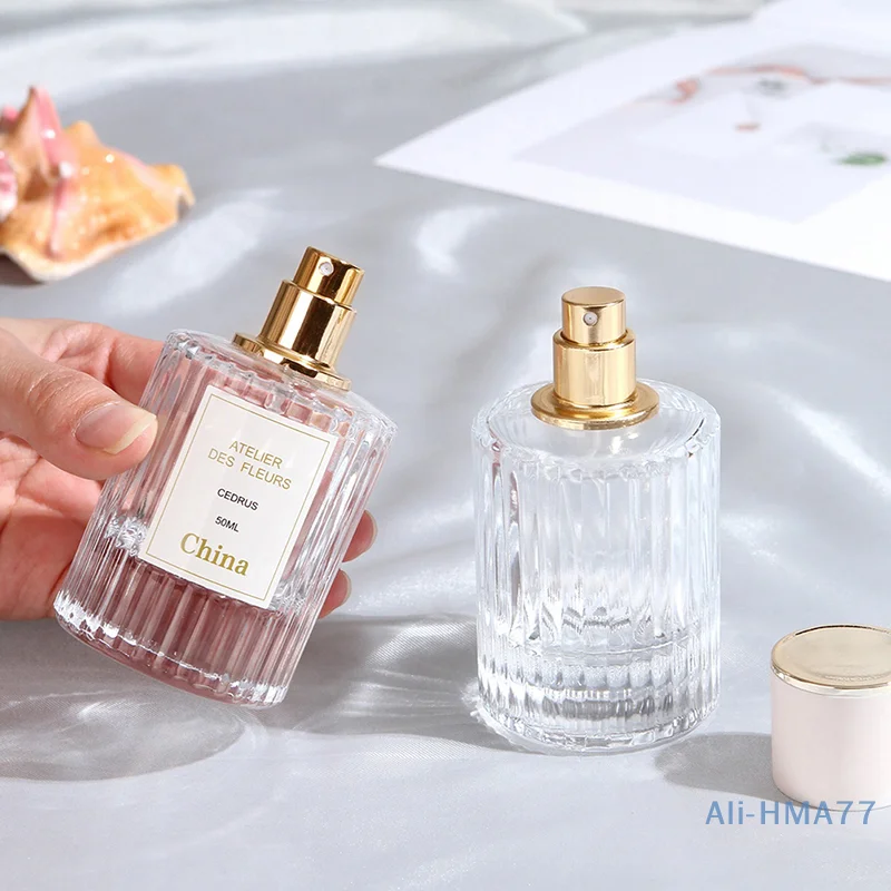 30/50ml perfume garrafa de vidro spray portátil claro cosméticos perfume atomizador garrafas vazias de alta capacidade recarregáveis