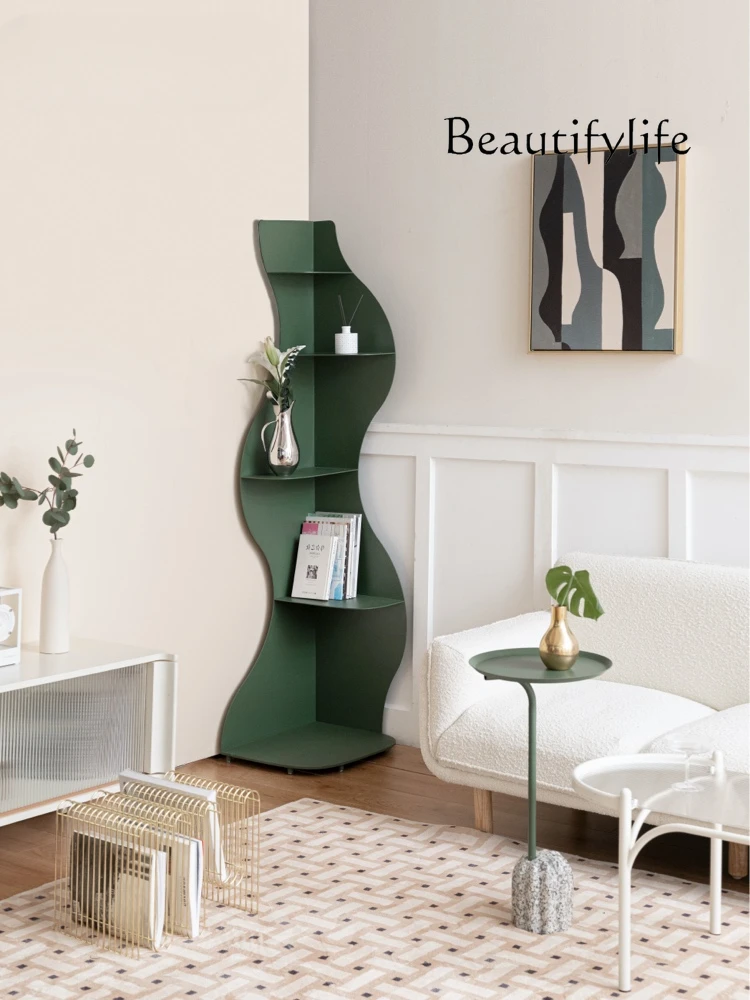 Seaweed Corner Cabinet Nordic Light Luxury Living Room Corner Storage Cabinet Corner Shelf Bedroom