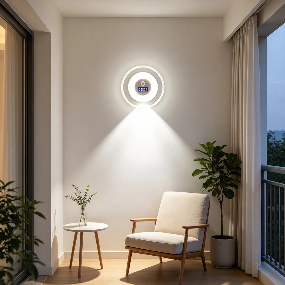 Motion Sensor Wall Sconce Night Light, Rechargeable Dimmable 3‑Color LED Stick‑on Wall Lamp for Hallway Stair Closet