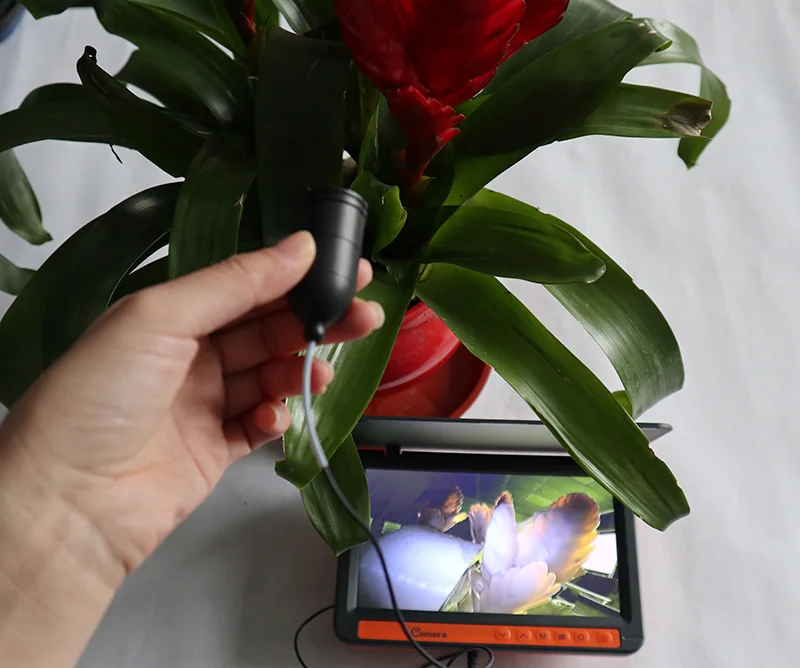 HD-7050F nueva llegada Ultra HD 20m 30m 50m totalmente impermeable visión nocturna brillo a todo Color cámara subacuática buscador de pesca