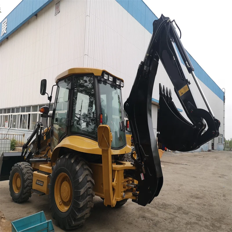 Hot In Russia SYNBON Manufacturer 4x4 Wheel 8 Ton Excavator Backhoe Loader